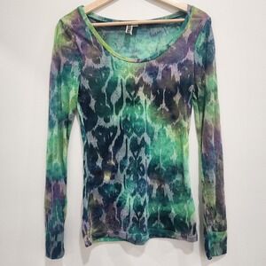 Womens BKE Y2K Sheer Green Top Size Small